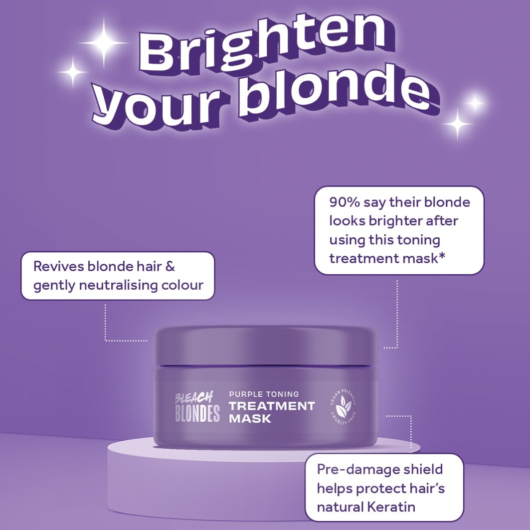 Sada na starostlivosť o vlasy Lee Stafford Bleach Blondes Purple tónovacia maska - 200 ml