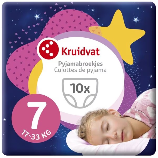 Доњи део пиџаме Kruidvat Girlz средње величине, величина 7 (17-30 кг), 10 комада