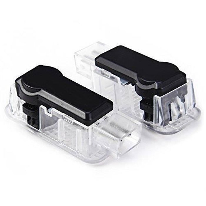 Luz de bienvenida - Audi - 2 LED - Compatible con A1, A4, A5, A6, A7, Q3, Q5, Q7, R8, TT - Fácil instalación