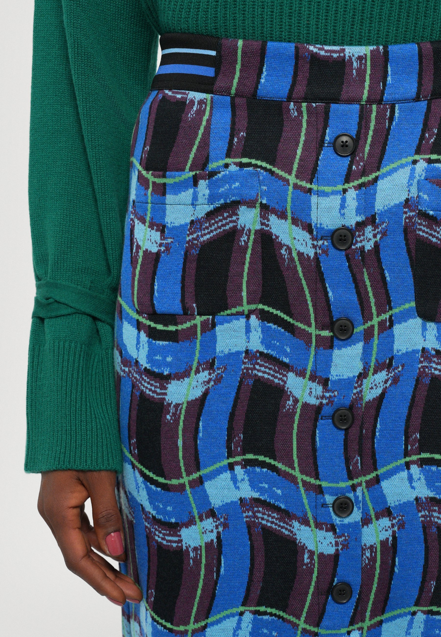 Diane von Furstenberg NATALIE MAXI ROK - Kokerrok - blauw