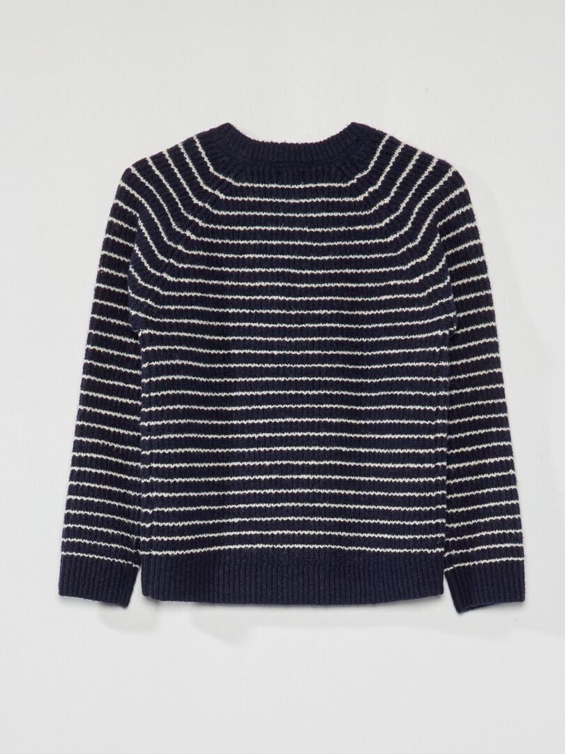 Grof gebreide trui - So Easy - BLAUW