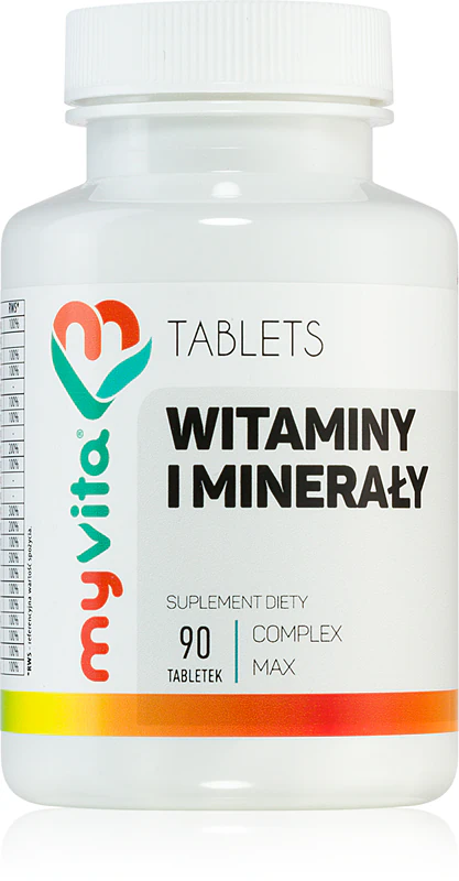 MyVita Vitaminas e Minerais é um suplemento alimentar em comprimidos, um complexo de vitaminas, minerais e oligoelementos.