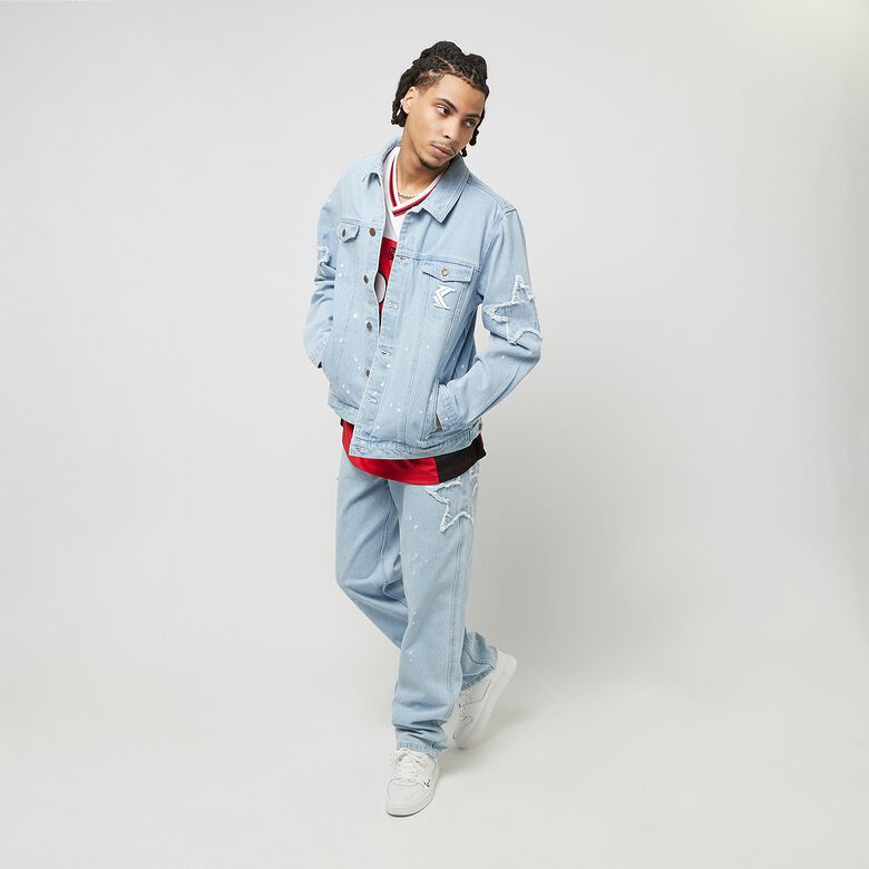 OG Baggy Five Pocket Paintsplatter Denim Bleached