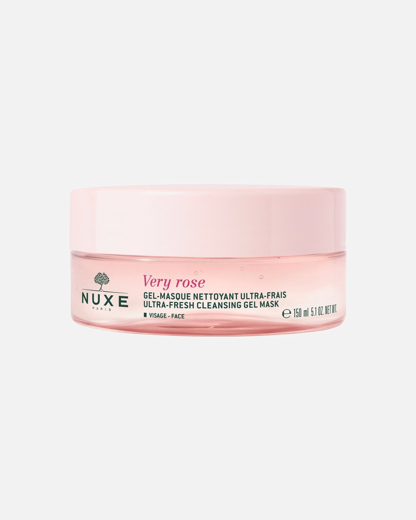 NUXE drėkinamoji kaukė „Very Rose“ itin gaivinanti valomoji gelio kaukė – 150 ml