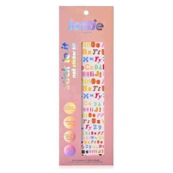 Adesivo per unghie Lottie London Stick To It - Alfabeto