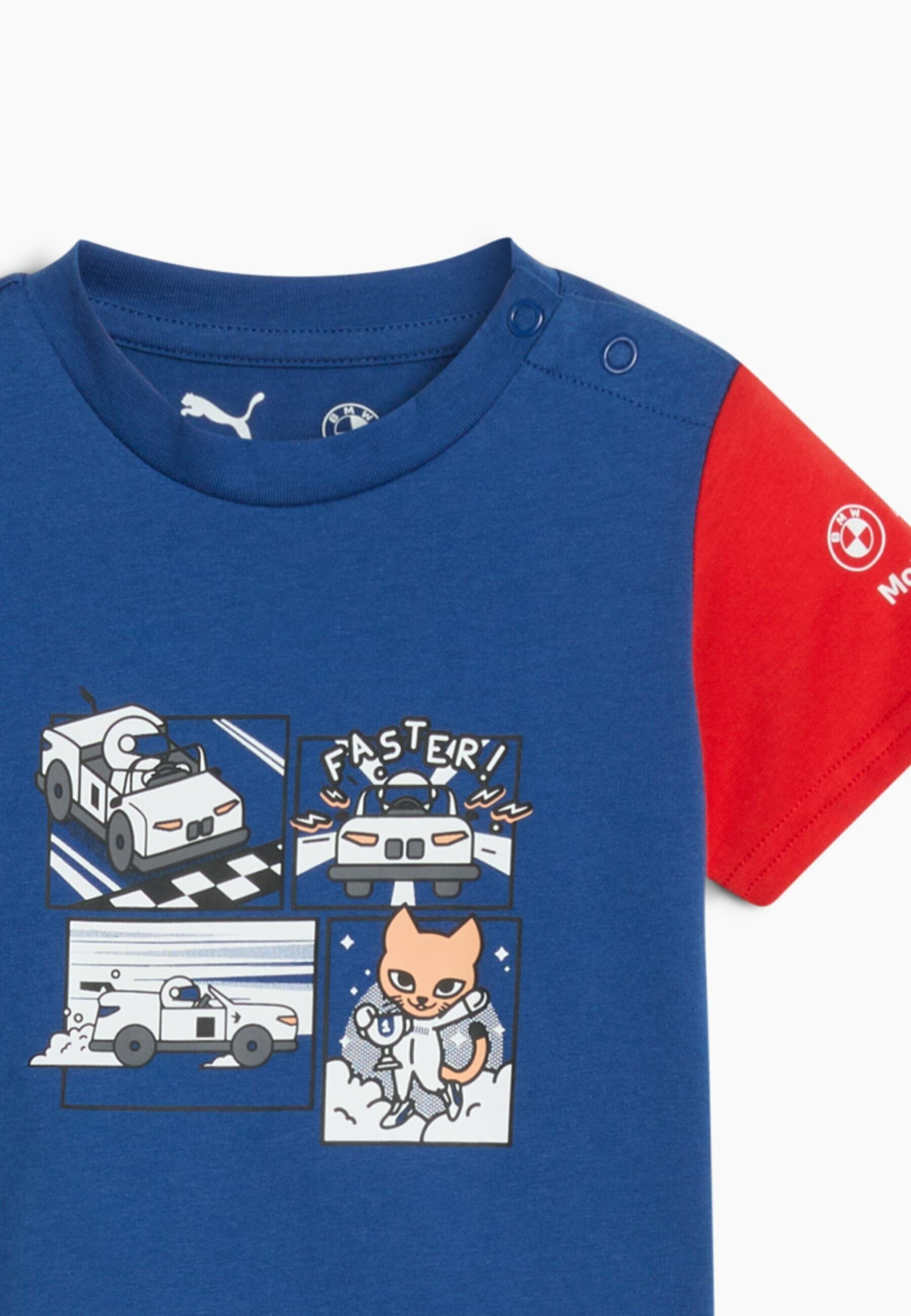 Zestaw Puma BMW MMS ESS z krótkim rękawem - Spodenki - pro blue m color