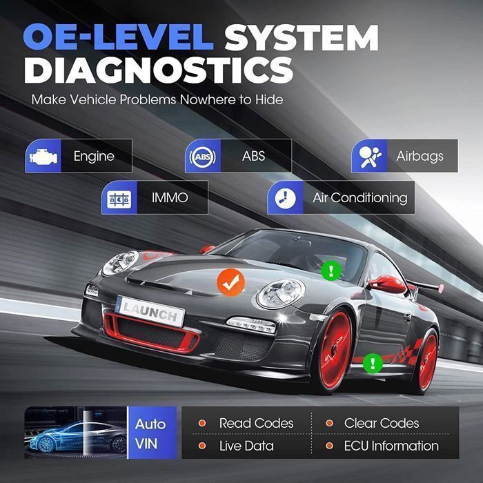 Herramienta de diagnóstico automotriz multimarca - LAUNCH - CRP919XBT - Control bidireccional - DBScar VII VCI - USB A/USB C