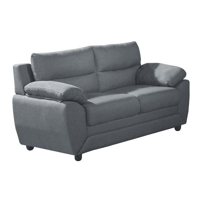 Canapé 2 places MANOA en tissu - Anthracite - Contemporain - Design - Moelleux