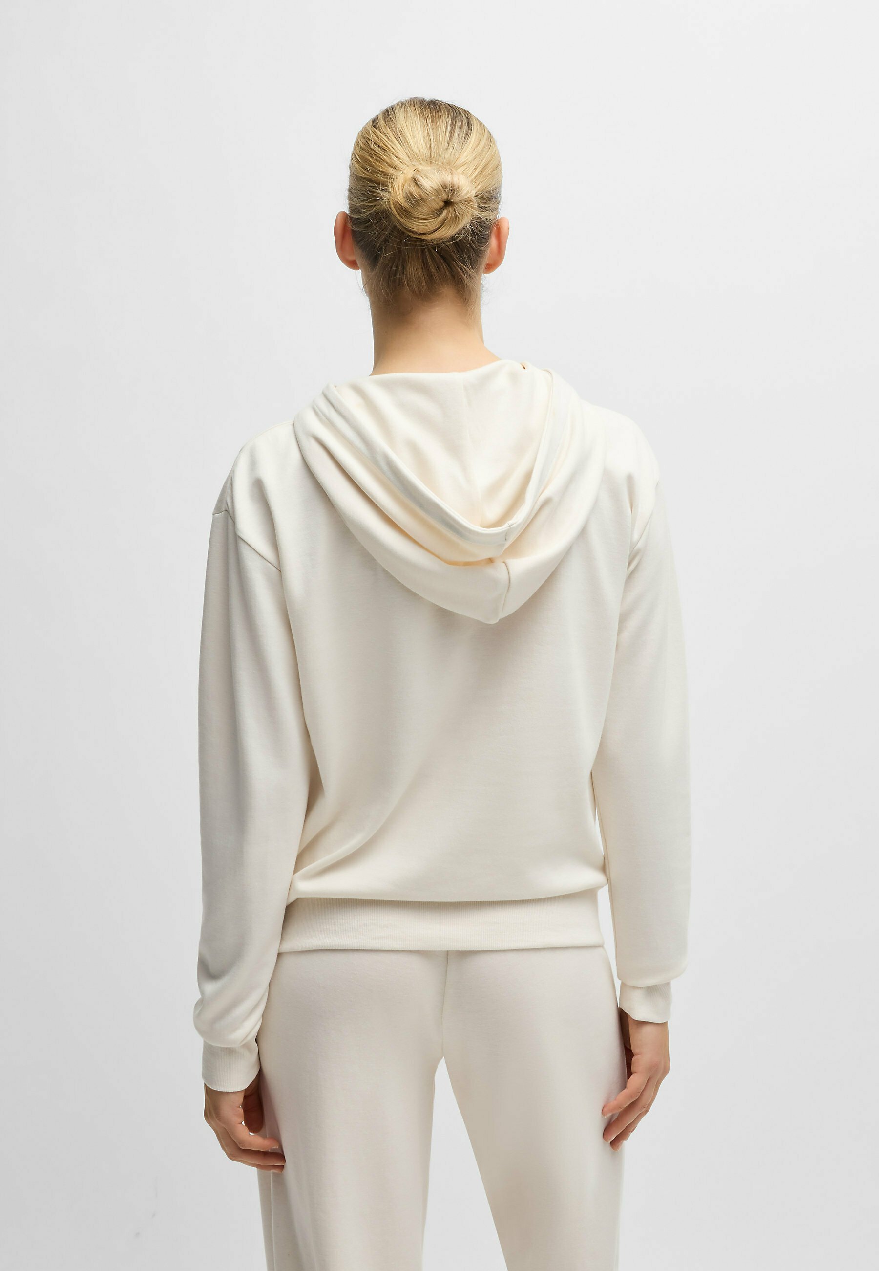 BOSS STRIPE - Hoodie - naturel achttien
