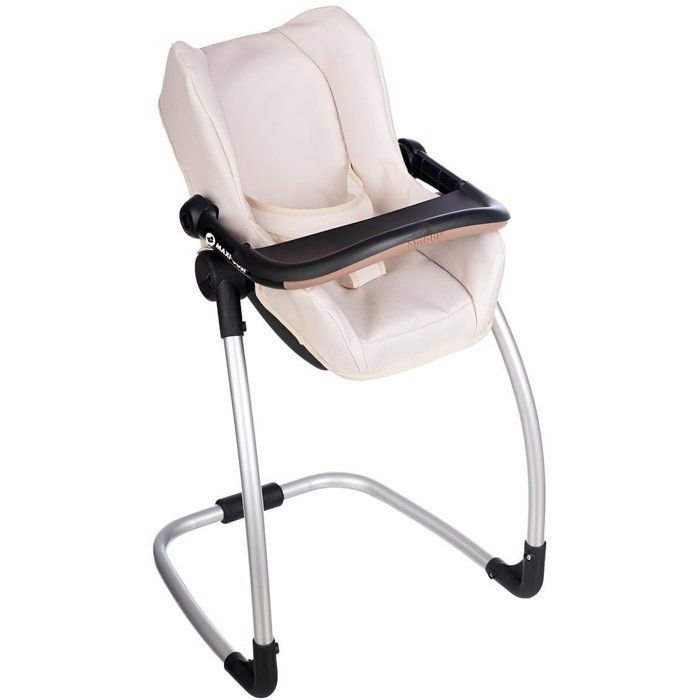 SMOBY - Maxi cosi - Siège + Chaise haute beige  - 3 en 1 - Pour poupon - Dès 3 ans