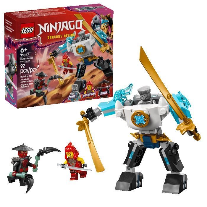 LEGO Ninjago 71827 Armadura de Súper Robot de Zane Regalos Juguetes Coleccionables 6+