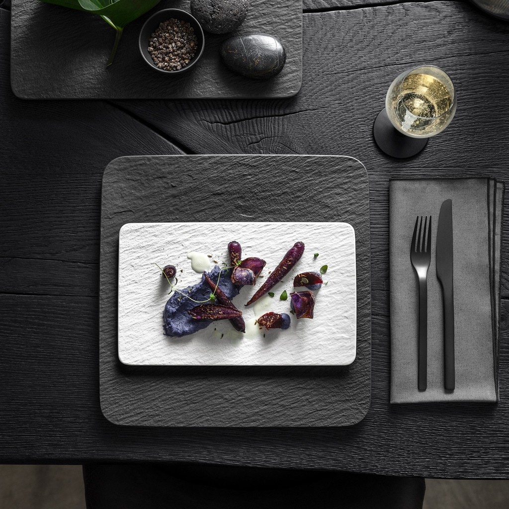 Villeroy & Boch taisnstūra daudzfunkcionāls šķīvis, Rock blanc modelis - 1 gab.