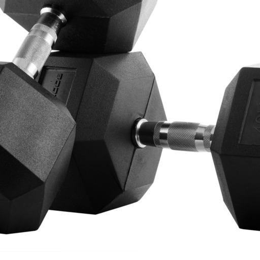  „Bodytone“ šešiakampiai guminiai hanteliai 42 kg (pora)