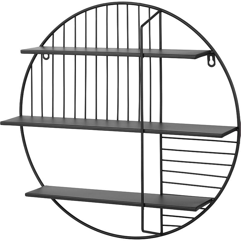 Mensola da parete Home ø 50x10 cm in metallo nero