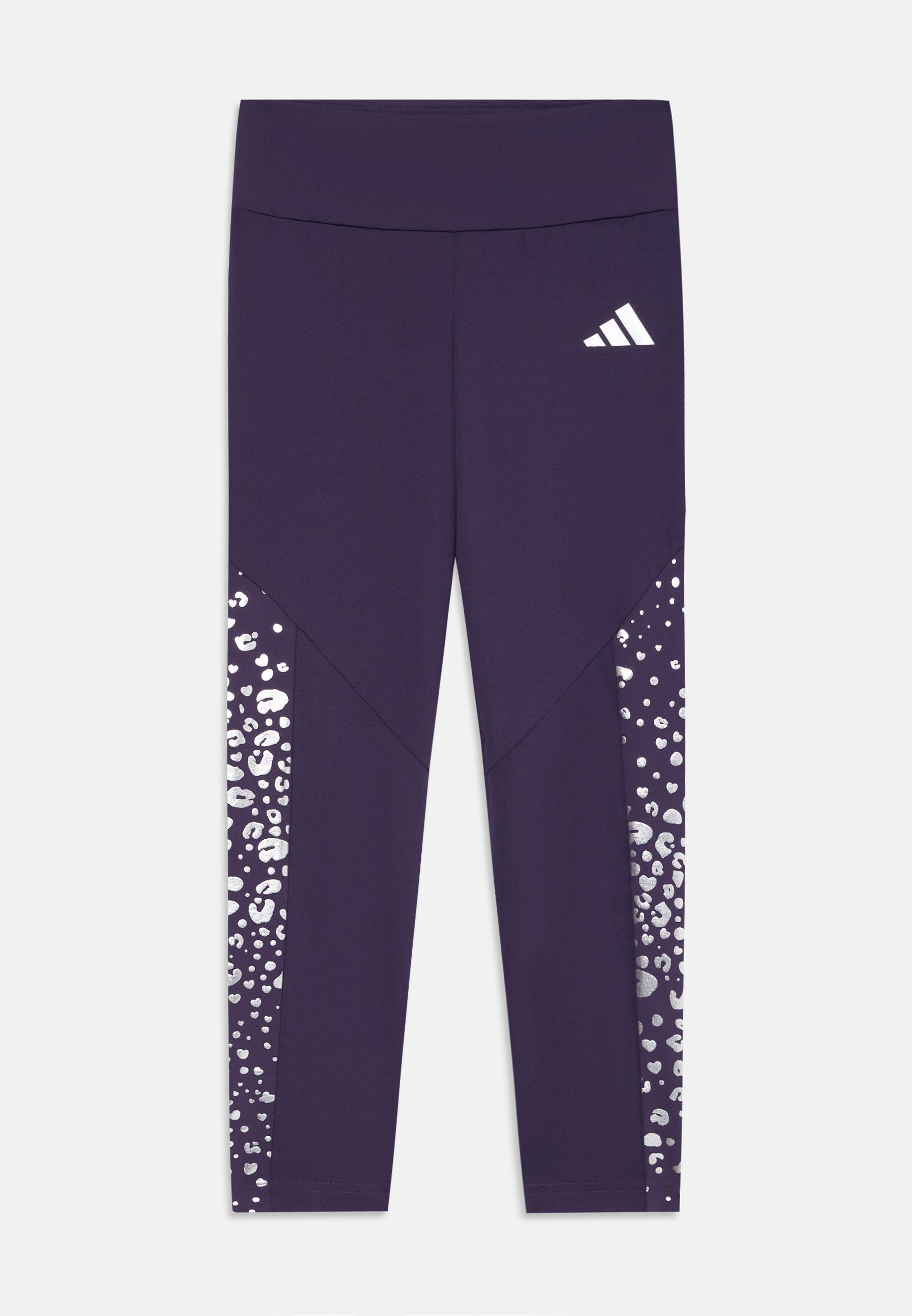 adidas Performance GLAM JUNIOR UNISEX - Leggings - Broek - aurora pruim/zilverkleurig