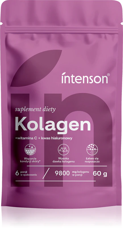Výživový doplnok Intenson Marine Collagen s kyselinou hyalurónovou a vitamínom C, hydrolyzovaný kolagén s vitamínom C