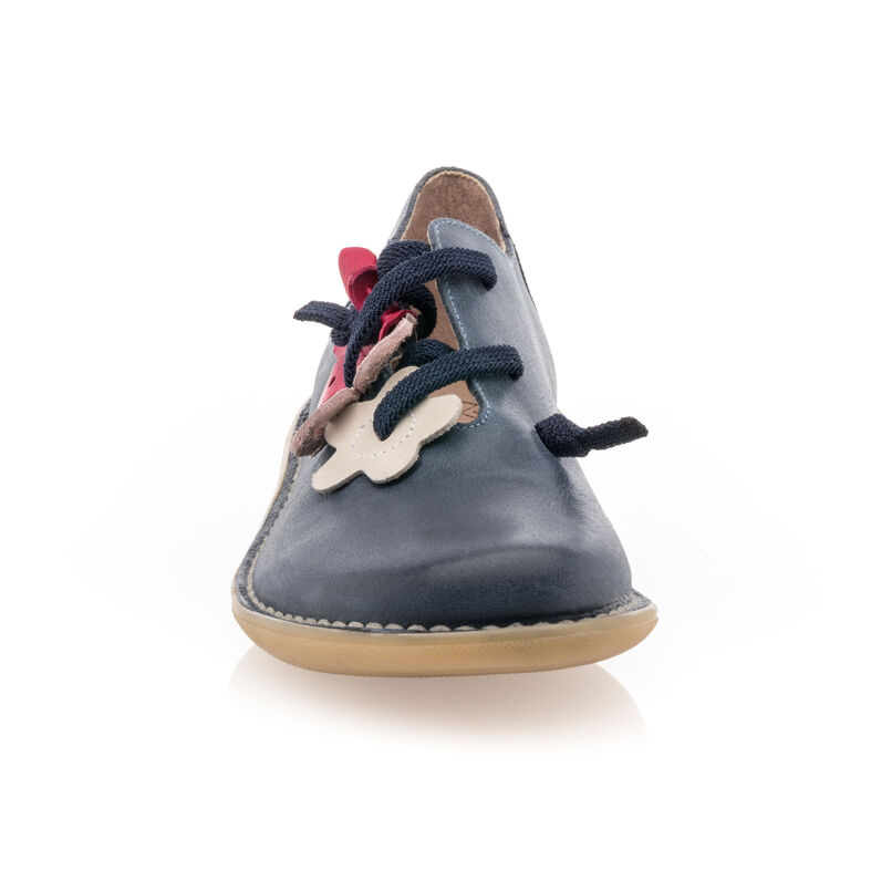 Zapatos de mujer azules con cordones / Zapatos Derby