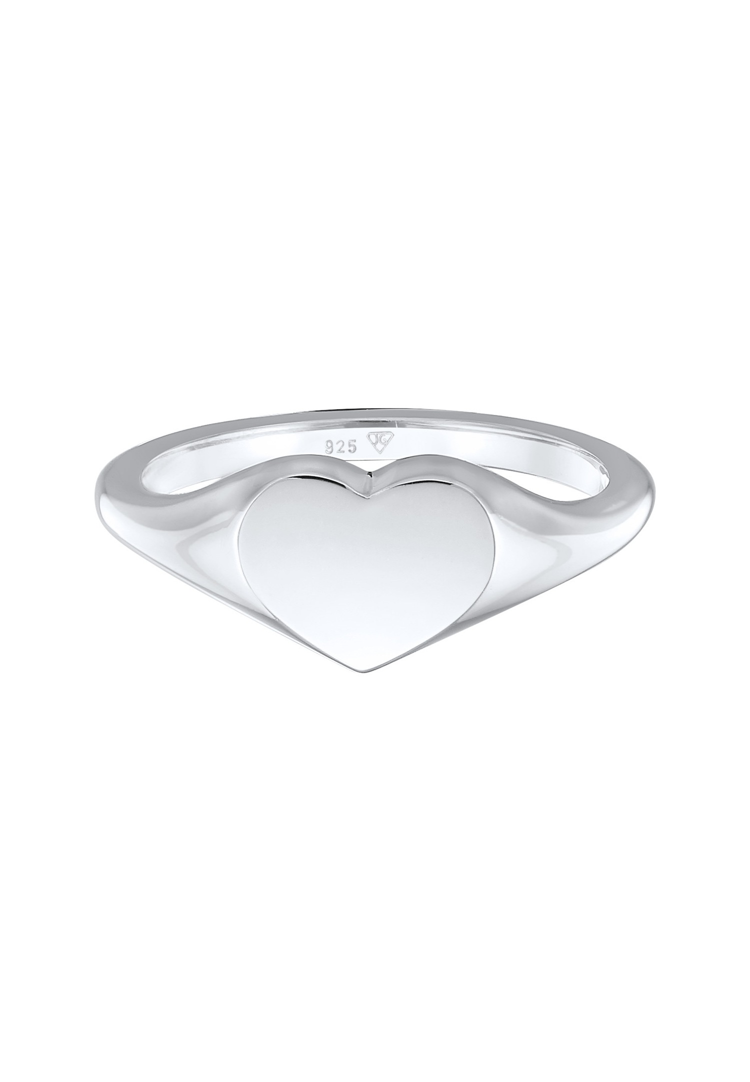 Elli Femmes sceau coeur symbole amour en argent sterling 925