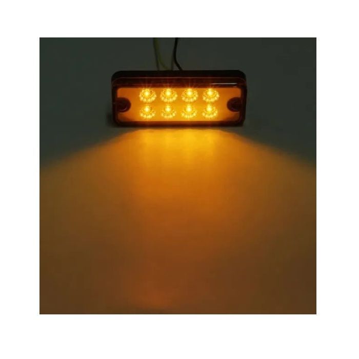 6 Feux de Gabarit Latéraux Orange LED 12V Position Latéral pour Remorque Camion Fourgon Utilitaire Caravane Camping-car