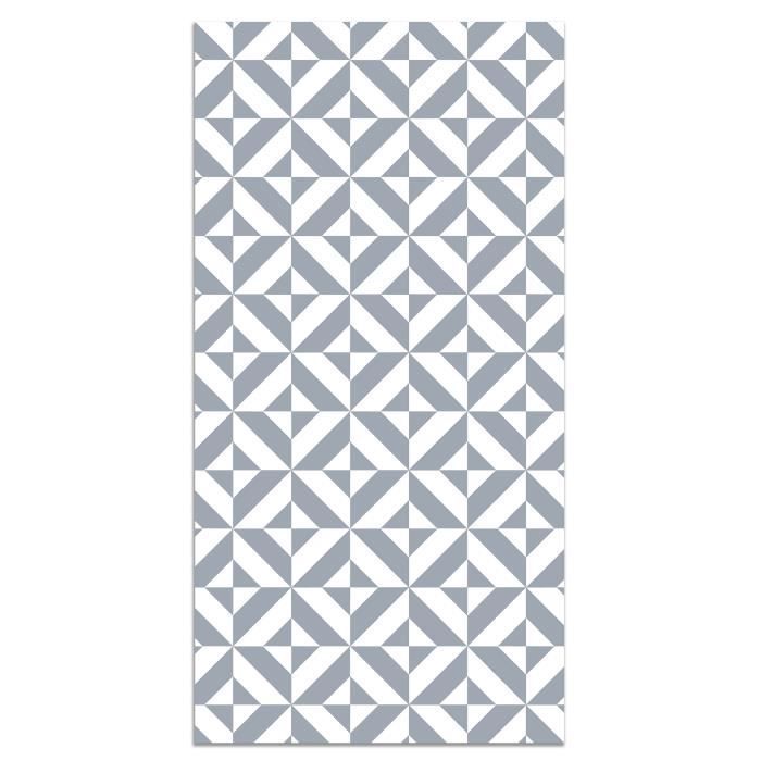 Blauw geometrisch panorama vinyl vloerkleed 60x110 cm - PVC vloerkleed voor keuken, kantoor en woonkamer