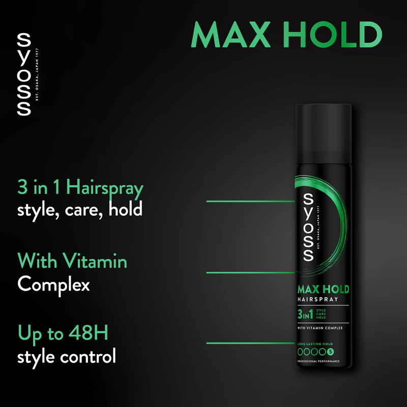 Lak na vlasy Syoss Max Hold Extra silná fixace