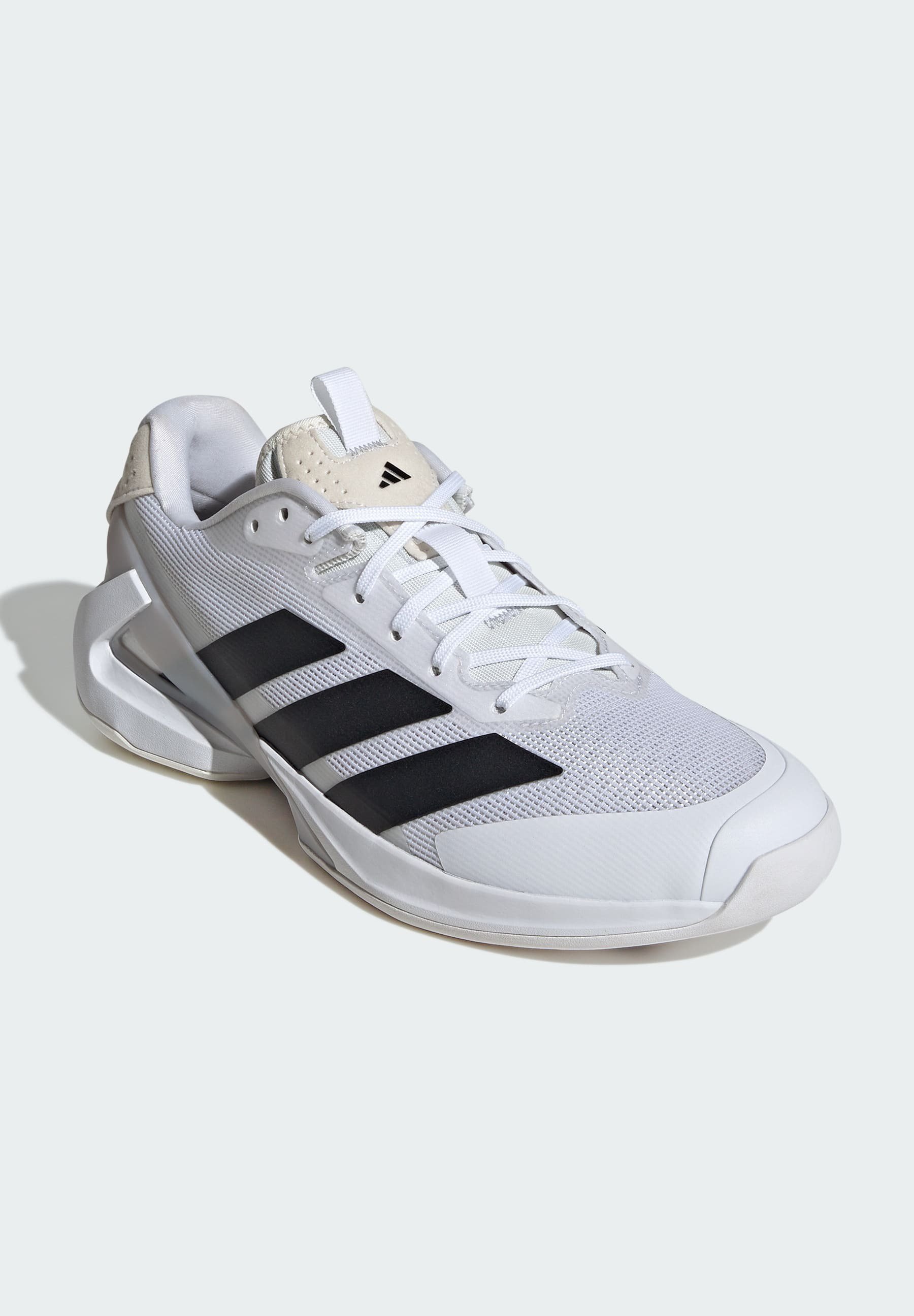 adidas Performance ADIZERO UBERSONIC 5 - Tenisové boty na více povrchů - cloud white core black silver metallic