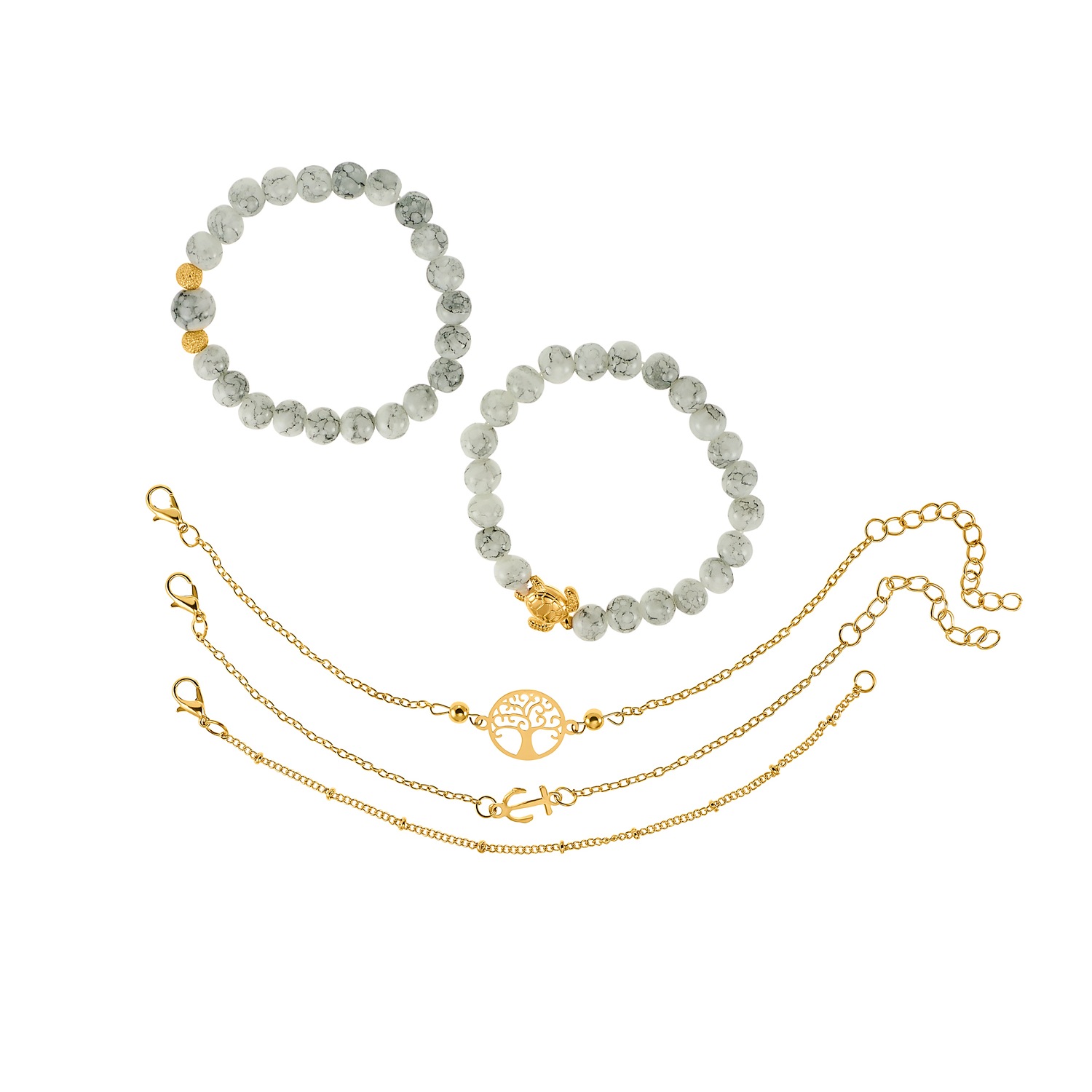 Heideman Bracelet Multi couleur or