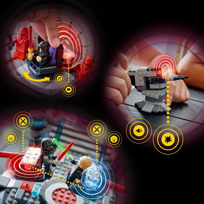 LEGO Star Wars 75427 SMART Play: Throne Room Duel and A-Wing Fighter - Interactive toy for ages 9+