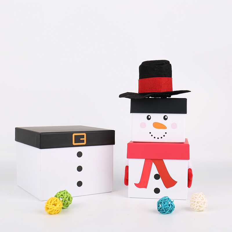 Cajas de regalo de papel con impresión personalizada al por mayor para Navidad.