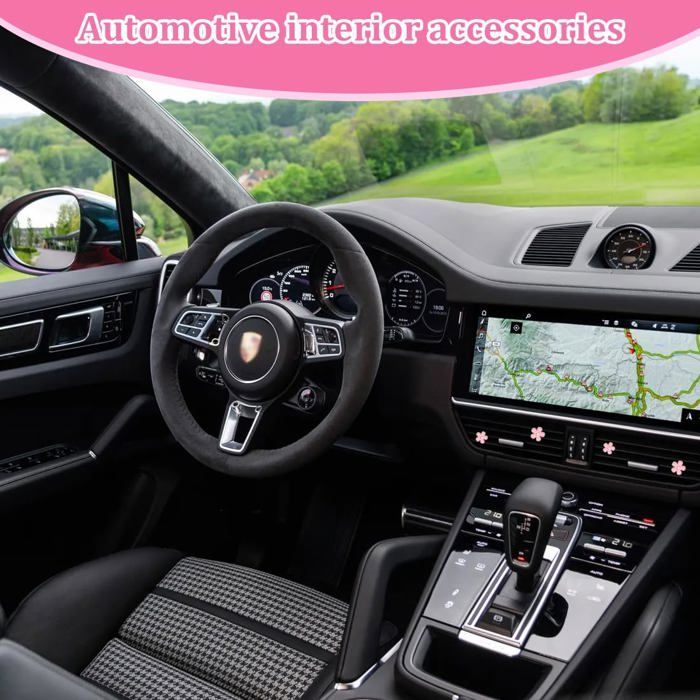 Set di 4 clip decorative a forma di margherita per bocchette d'aria auto, decorazione per griglia interna, deodorante per auto per soggiorno, ufficio, casa, cucina