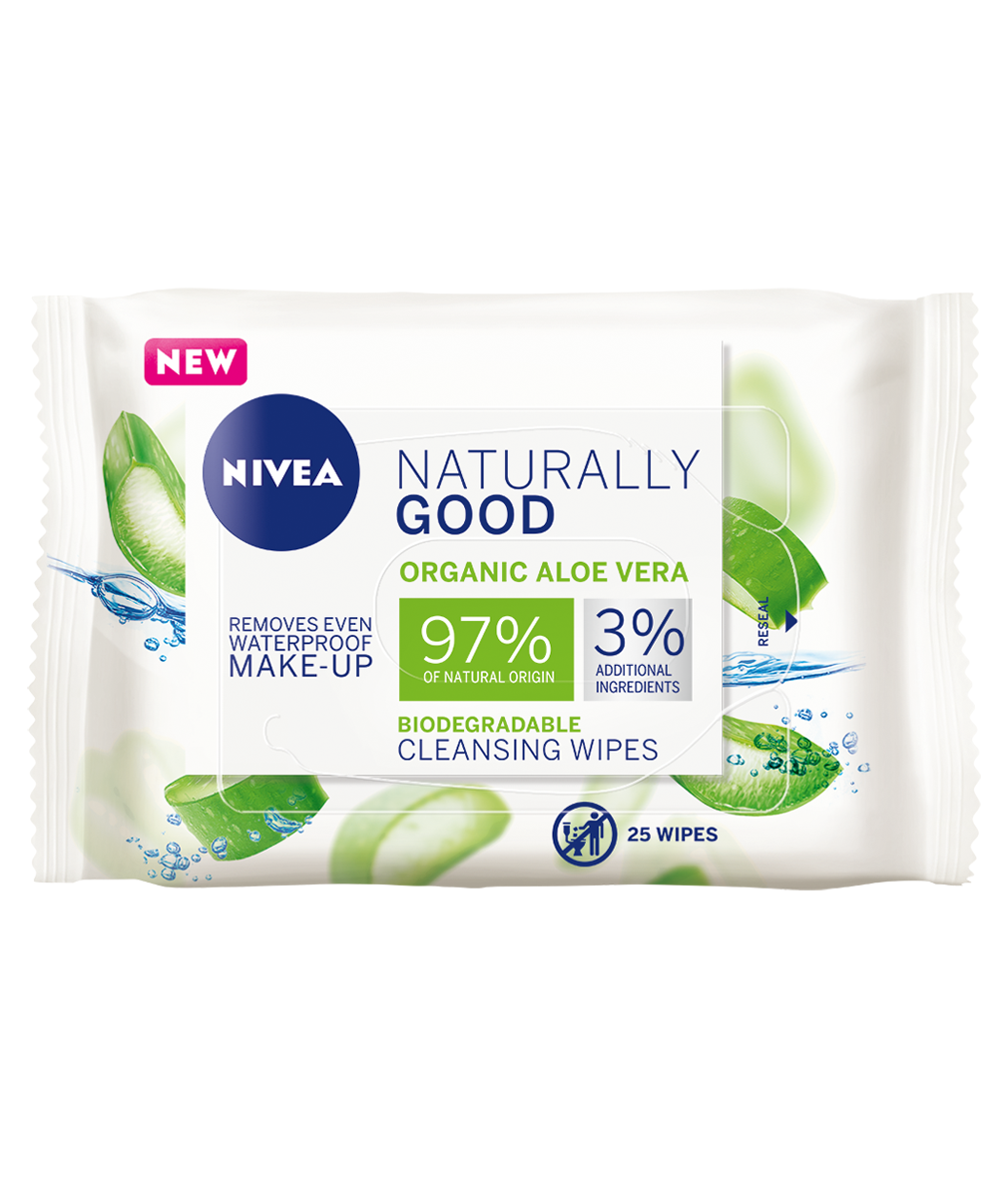 Naturally Good Tisztító Kendők 25 db - NIVEA