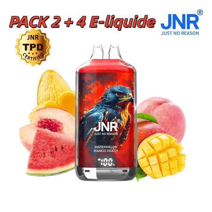 JNR - Kit Melancia Manga Pêssego 28000 puffs - 2x10ml - Falcon-X