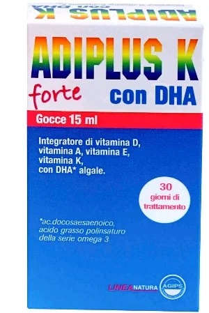 ADIPLUS Adiplus-K Forte, complément alimentaire avec gouttes de DHA 15 ml