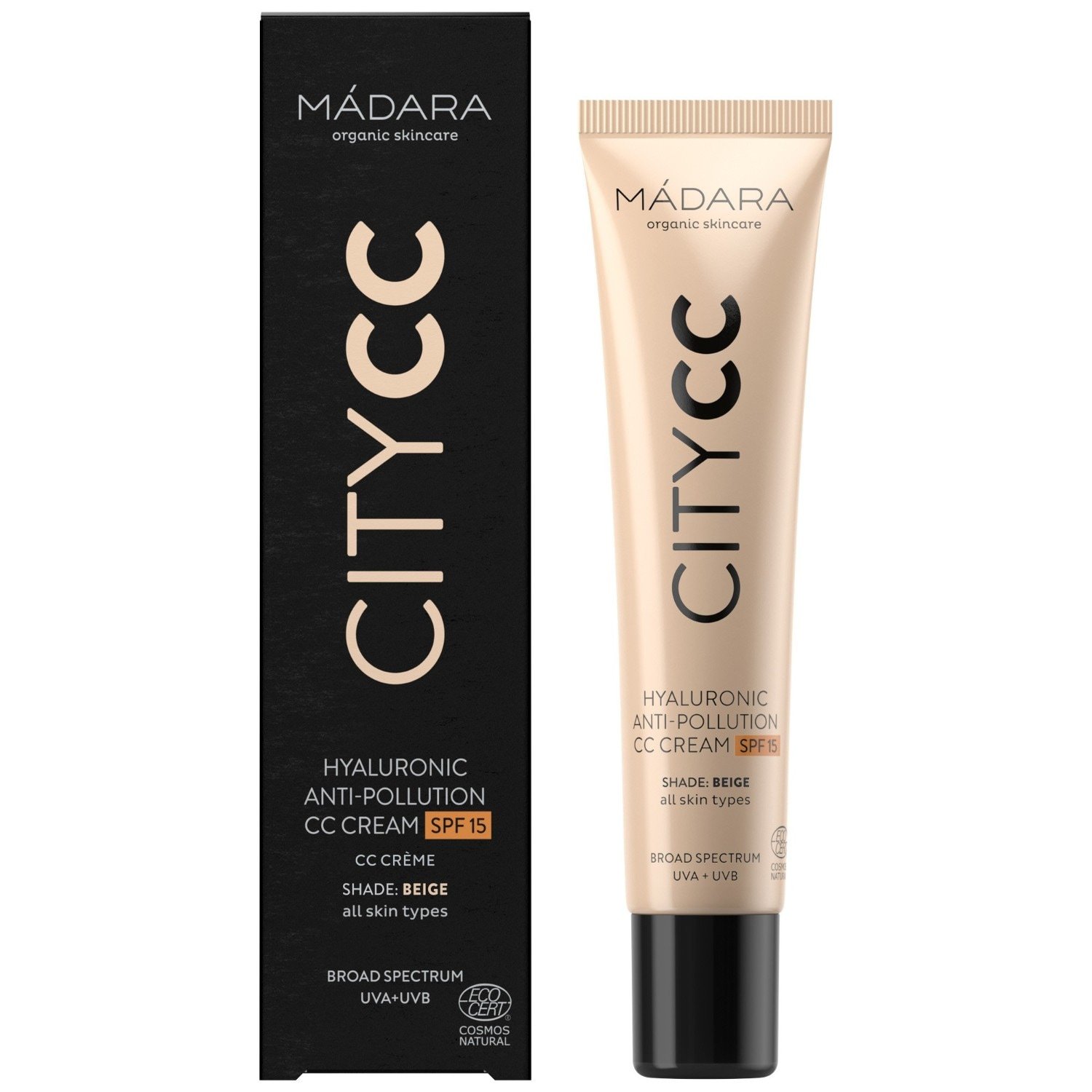 MÁDARA CC krēms City CC CITYCC hialuronskābe pret piesārņojumu SPF15 - 40 ml