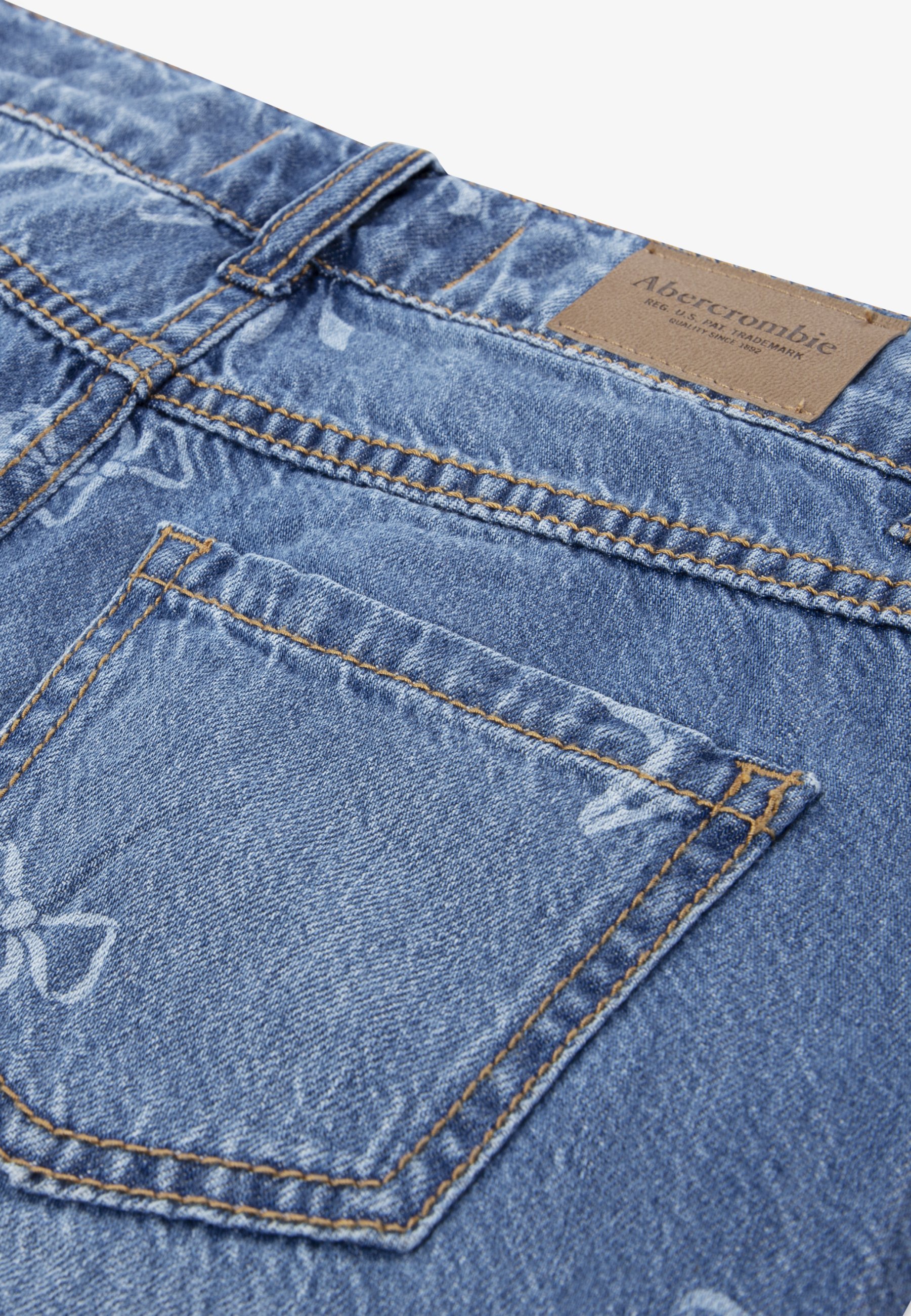 Abercrombie & Fitch DISCHARGE WIDE LEG - Jeans mit geradem Bein - dusk