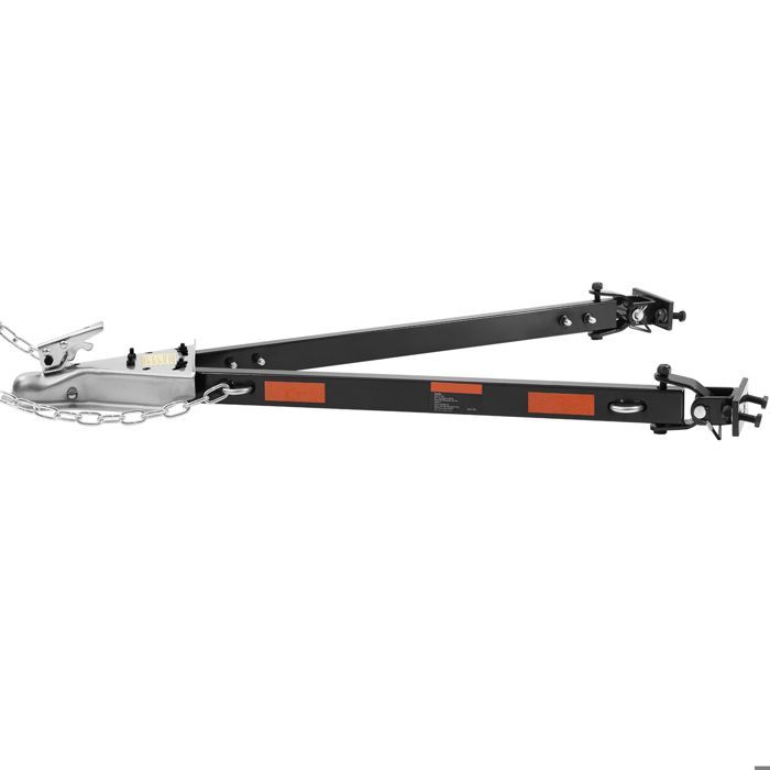 Barra de remolque Duoku - Capacidad de remolque de 5500 lb - Barra de remolque universal para montaje en parachoques con cadenas