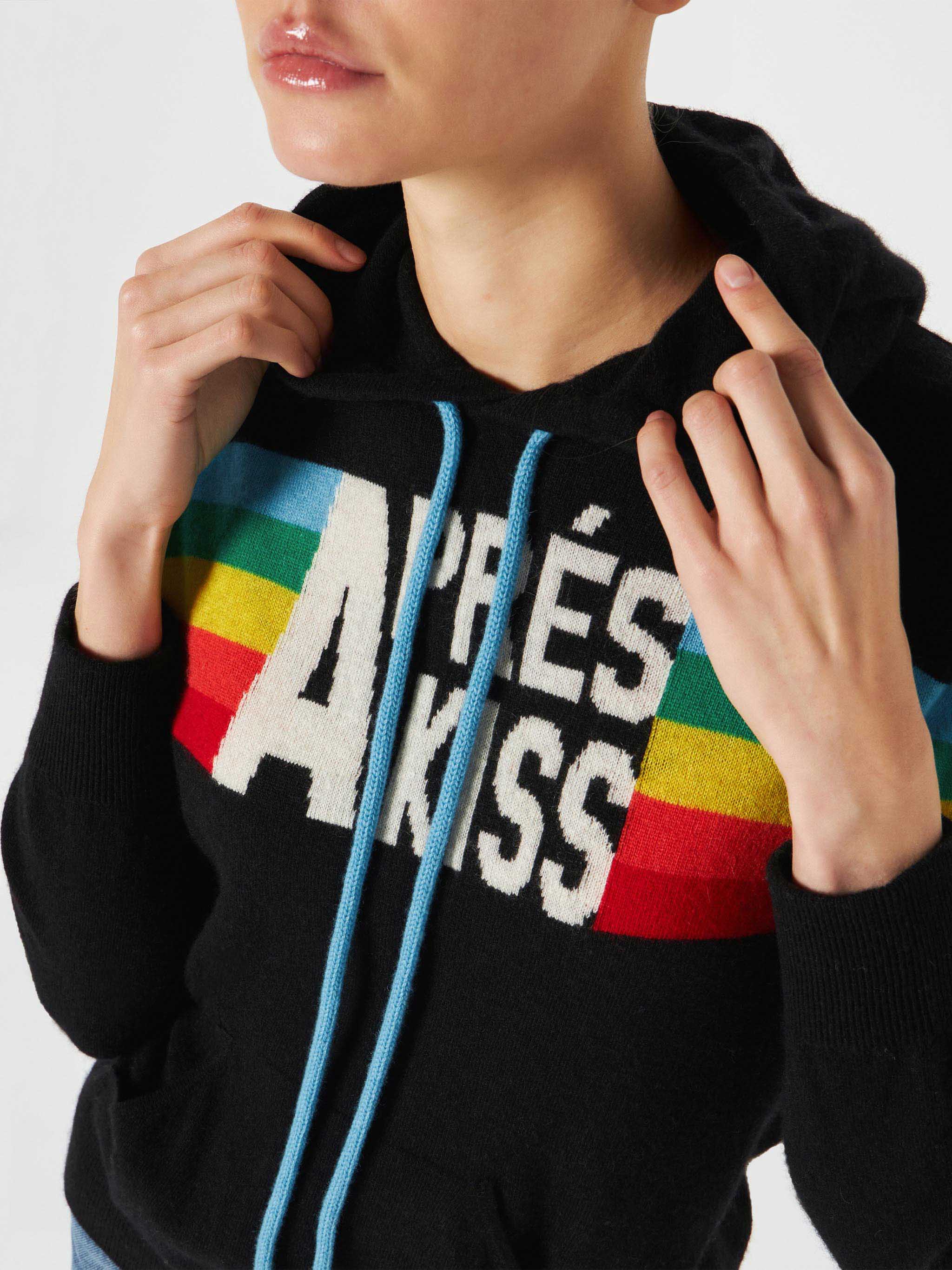 Strickpullover mit Regenbogeneinlage