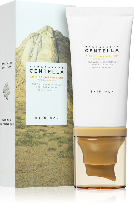 SKIN1004 Madagascar Centella Air-Fit Protetor Solar Facial Leve com Proteção Mineral FPS 30