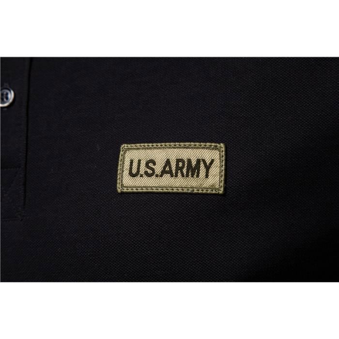 Polo de hombre INSFITY para primavera/verano - Bordado, manga corta - Azul marino - Corte regular