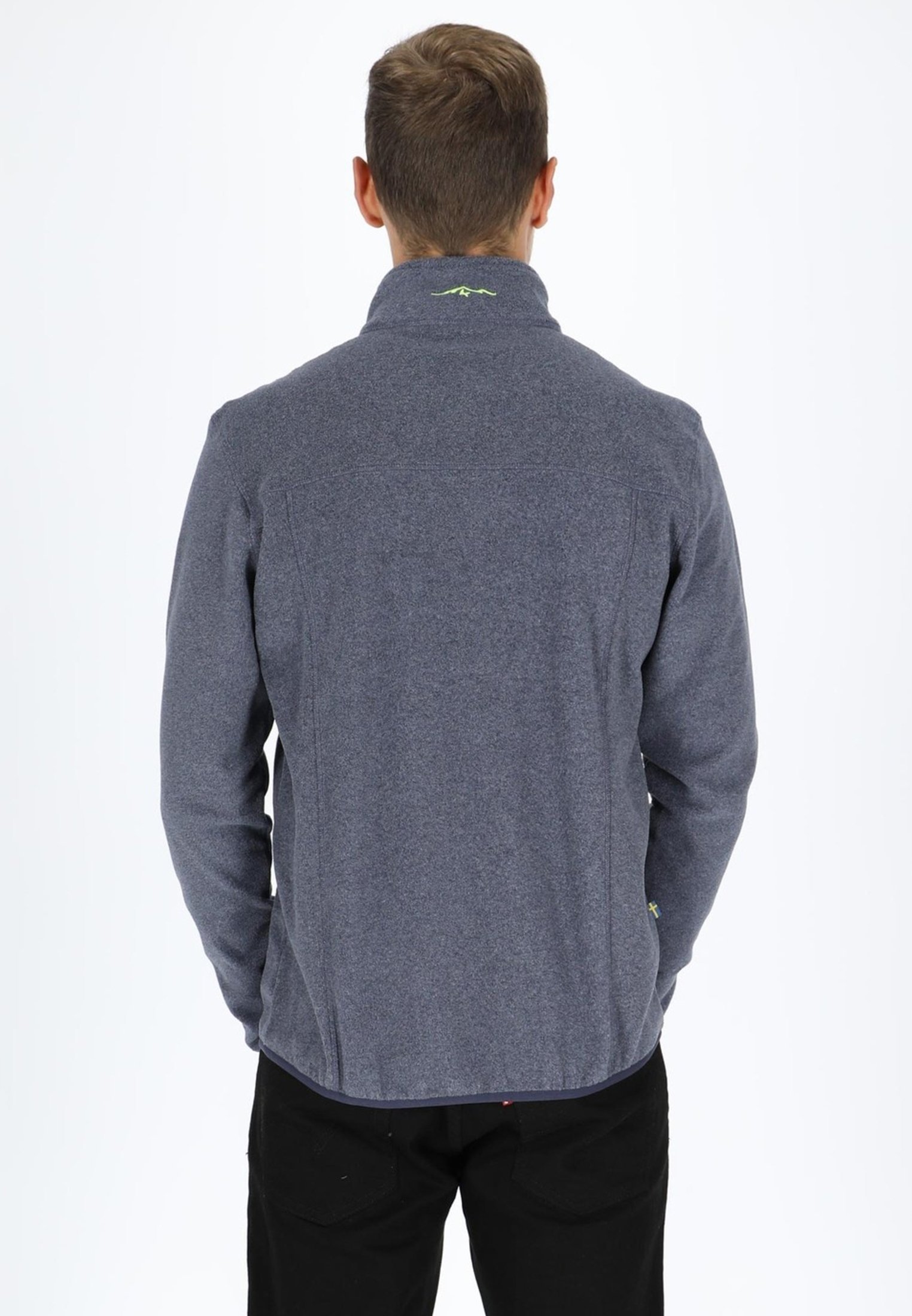 Swedemount fleecejack - marineblauw gemêleerd