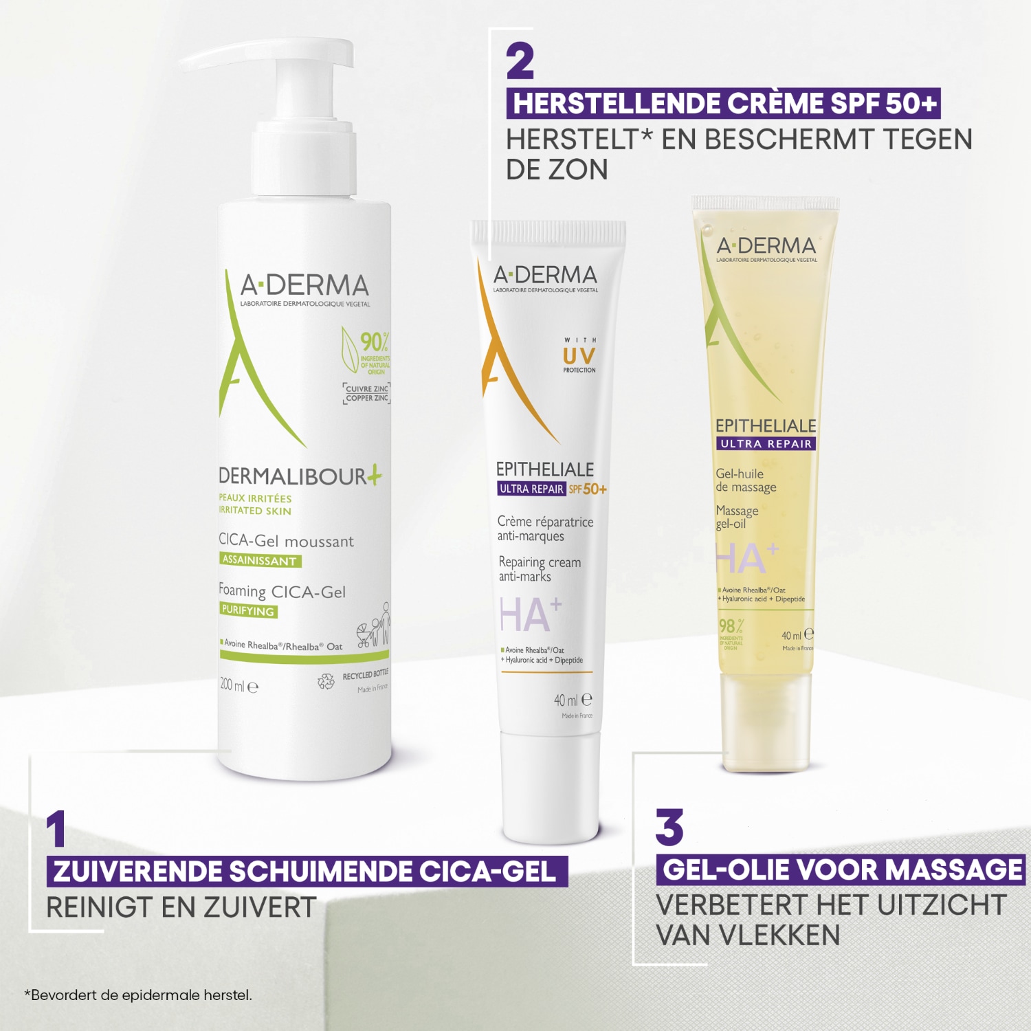 A-DERMA Body Cream Epithelial ULTRA REPAIR SPF 50+ Herstellende Crème - 100 ml