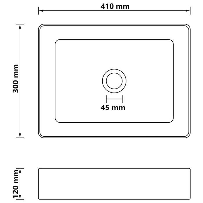 vidaXL Luxury Washbasin, Countertop Toilet Sink, Bathroom Hand Basin, Cosmetic Room Rectangular, Matte Dark Brown 147050