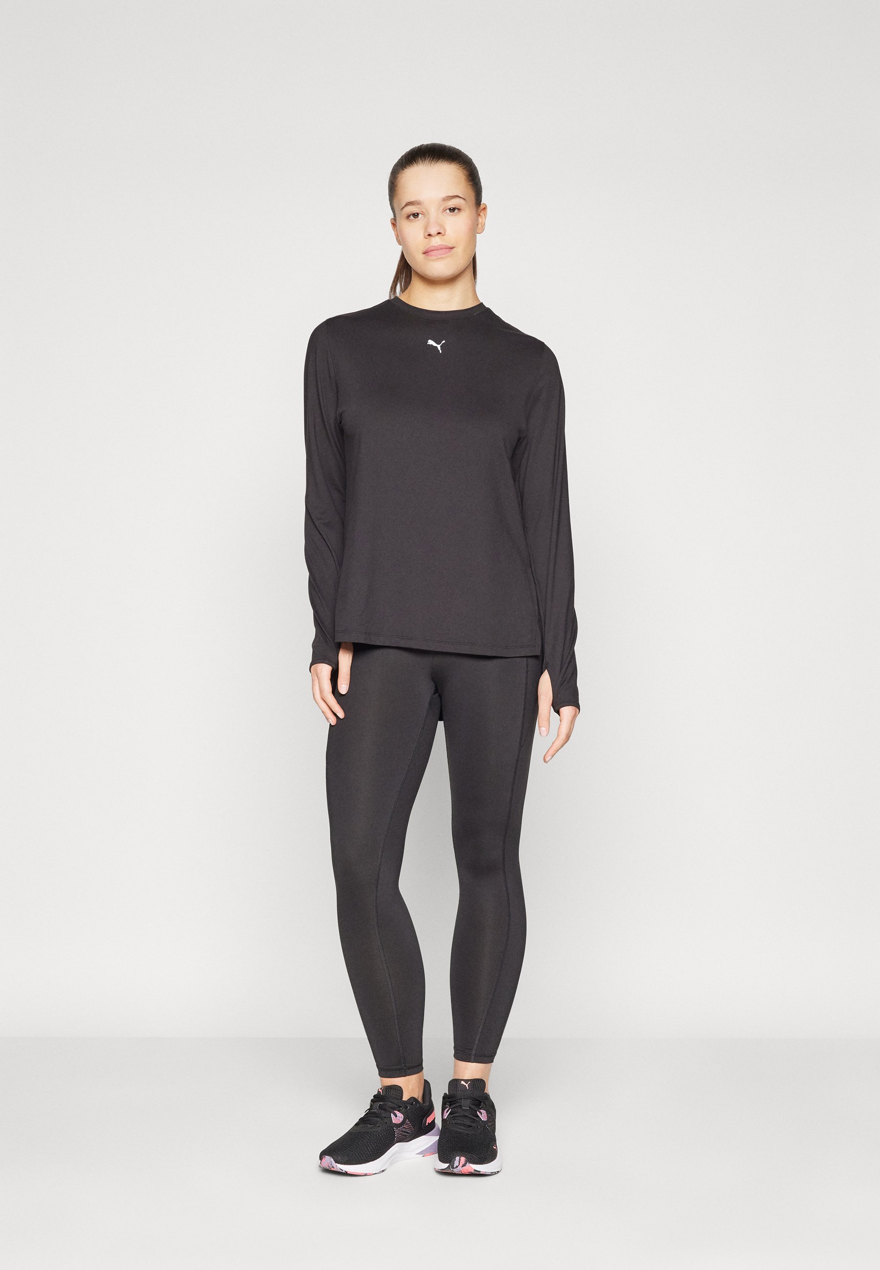 Puma MODEST TEE - Bluză cu mânecă lungă - negru