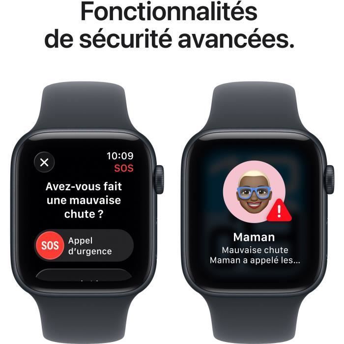 Apple Watch SE 3 GPS - 44mm - Boîtier Midnight Aluminium  - Bracelet Midnight Sport Band - S/M