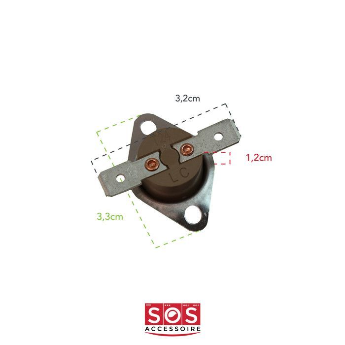 Thermostat kit of 2 (one shot + cycle) for INDESIT tumble dryers