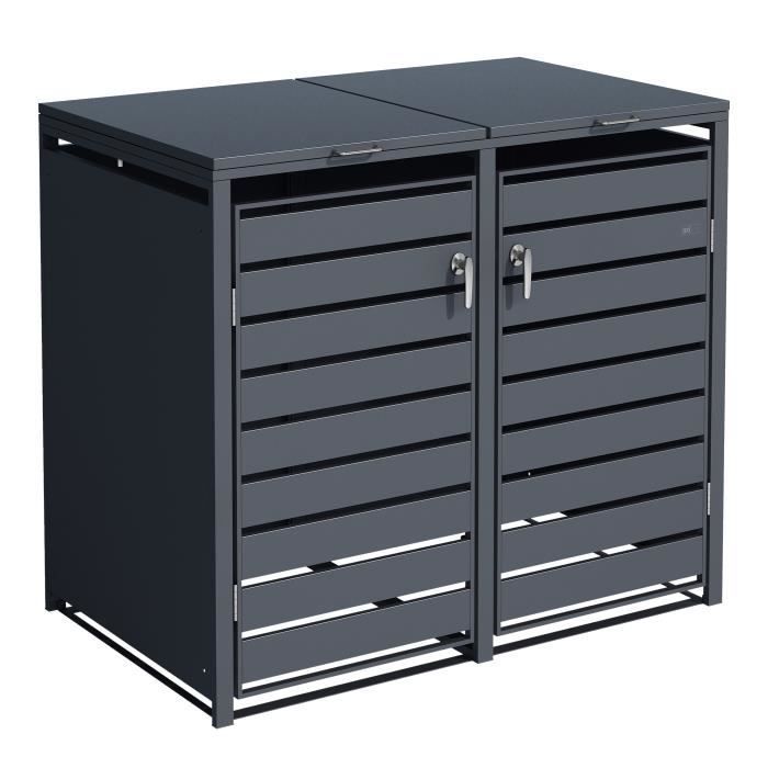 Bin enclosure - AXI - Lucas - Metal - Anthracite - 2 containers up to 240L