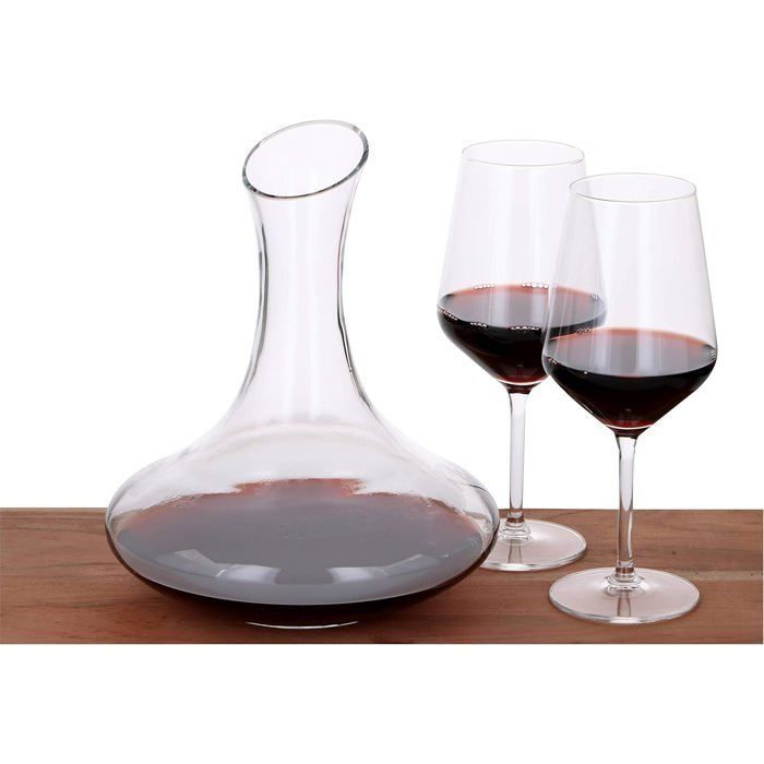 Botella de vino - Jarra de vidrio premium - Tapón giratorio, 1,5 litros