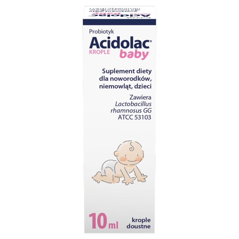 Acidolac Baby, Probiotyk dla noworodków, niemowląt i dzieci, Krople doustne