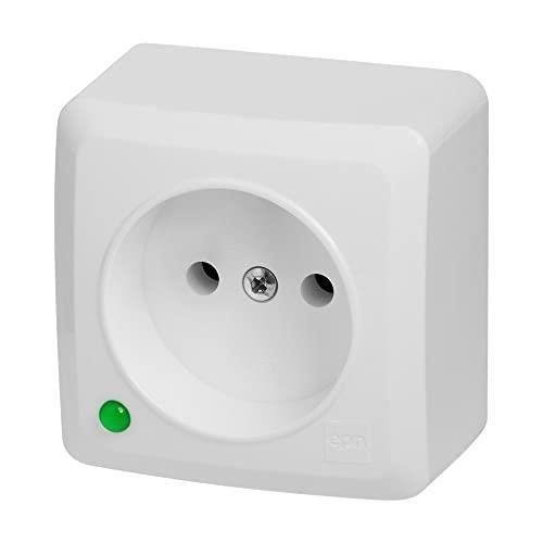 Enchufe eléctrico - BERG - 5902431694917 - 2P+E - 16A - Blanco
