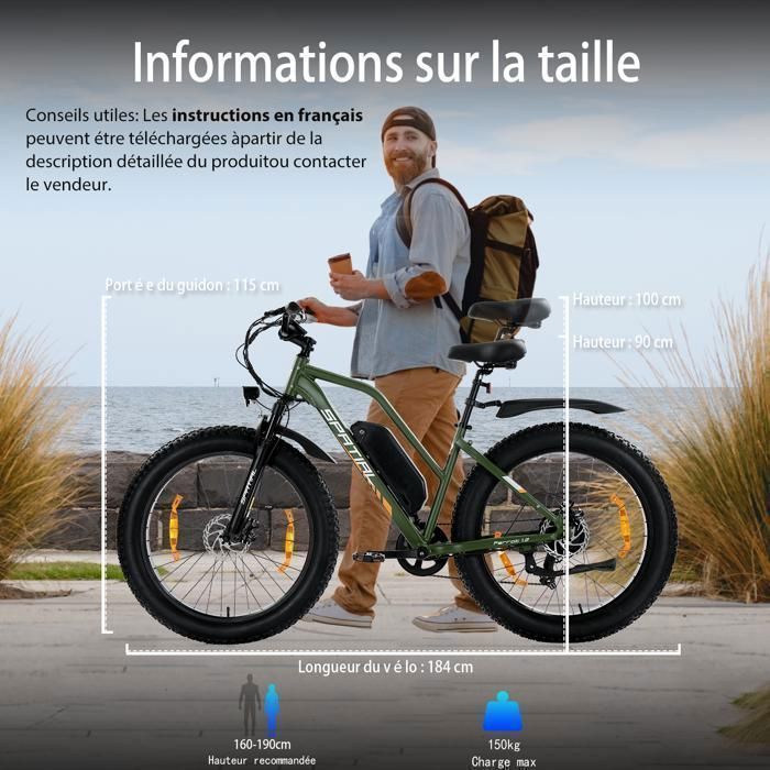 SPATIAL Vélo Électrique 26